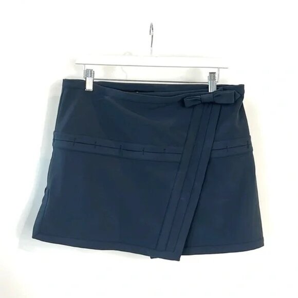 F.WORDS Fuel Navy Bow Wrap Tennis Skirt - Picture 1 of 10